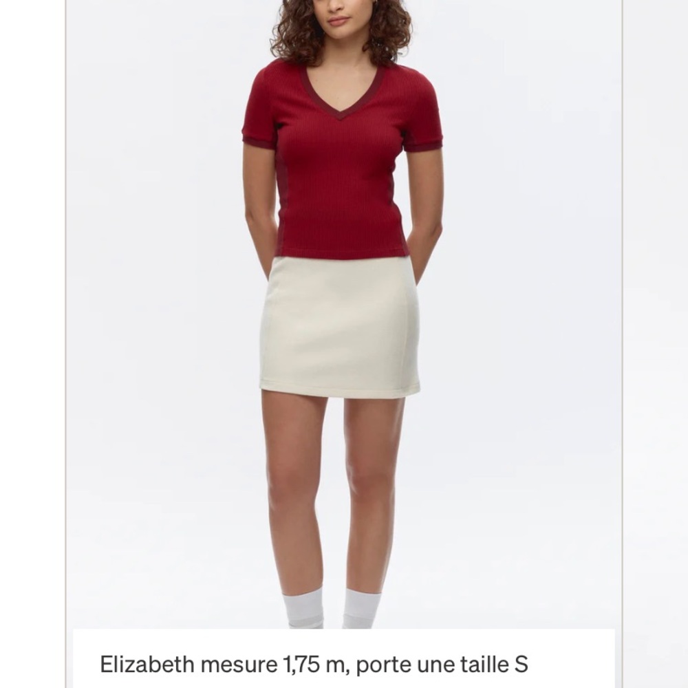 KOTN Cream Mini Skirt